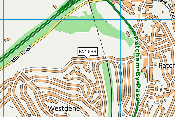 BN1 5HH map - OS VectorMap District (Ordnance Survey)