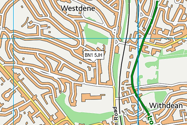 BN1 5JH map - OS VectorMap District (Ordnance Survey)