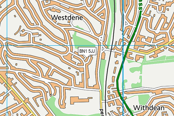 BN1 5JJ map - OS VectorMap District (Ordnance Survey)