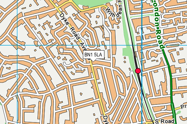 BN1 5LA map - OS VectorMap District (Ordnance Survey)