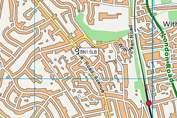 BN1 5LB map - OS VectorMap District (Ordnance Survey)