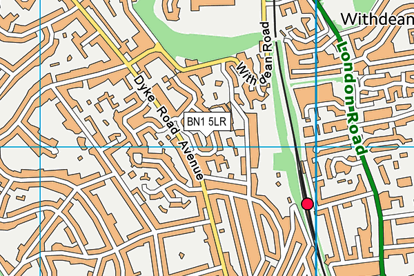 BN1 5LR map - OS VectorMap District (Ordnance Survey)