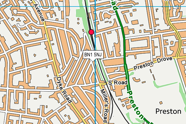 BN1 5NJ map - OS VectorMap District (Ordnance Survey)