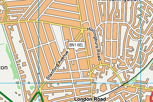 BN1 6EL map - OS VectorMap District (Ordnance Survey)