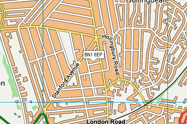BN1 6EP map - OS VectorMap District (Ordnance Survey)
