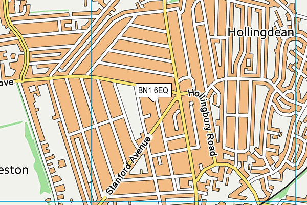 BN1 6EQ map - OS VectorMap District (Ordnance Survey)