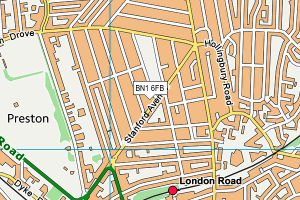 Brighton & Hove Montessori School map (BN1 6FB) - OS VectorMap District (Ordnance Survey)