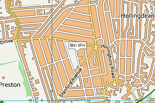 BN1 6FH map - OS VectorMap District (Ordnance Survey)