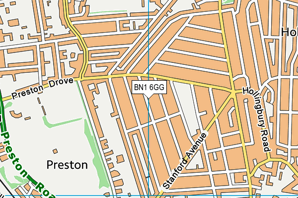 BN1 6GG map - OS VectorMap District (Ordnance Survey)