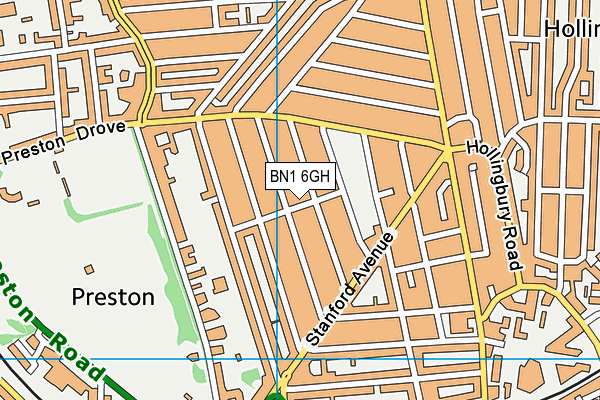 BN1 6GH map - OS VectorMap District (Ordnance Survey)