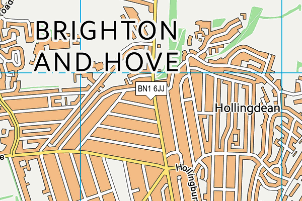 Hollingbury Park map (BN1 6JJ) - OS VectorMap District (Ordnance Survey)
