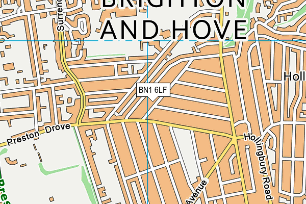 BN1 6LF map - OS VectorMap District (Ordnance Survey)