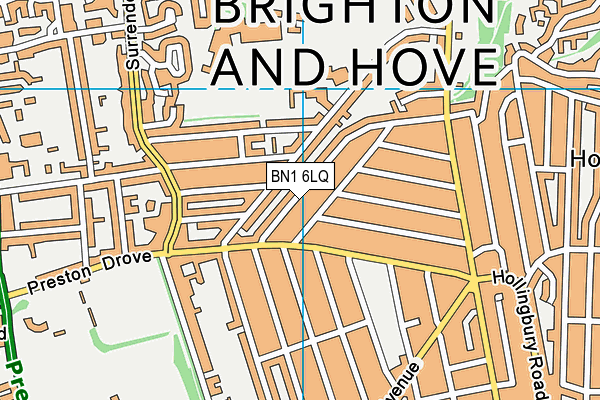 BN1 6LQ map - OS VectorMap District (Ordnance Survey)