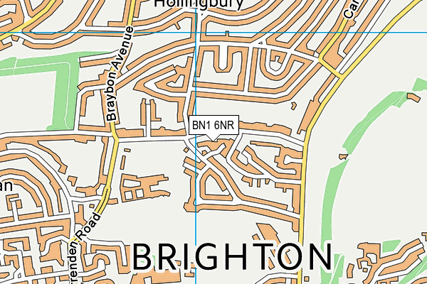 BN1 6NR map - OS VectorMap District (Ordnance Survey)