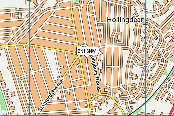 BN1 6NW map - OS VectorMap District (Ordnance Survey)