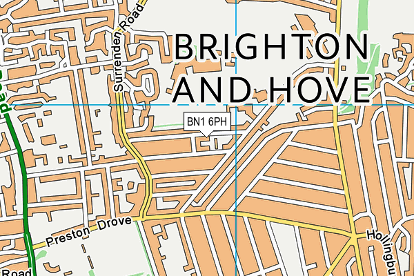 BN1 6PH map - OS VectorMap District (Ordnance Survey)