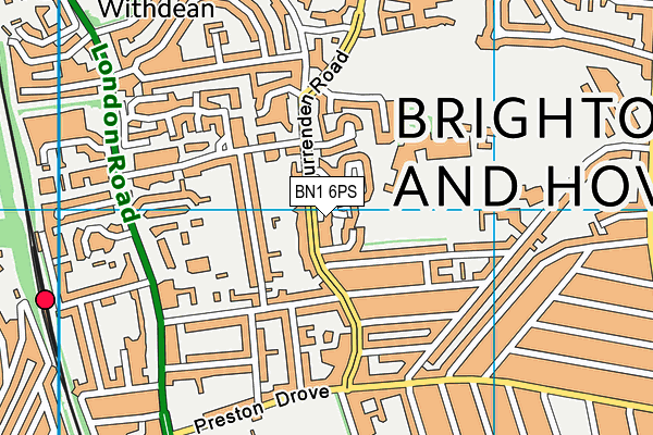 BN1 6PS map - OS VectorMap District (Ordnance Survey)