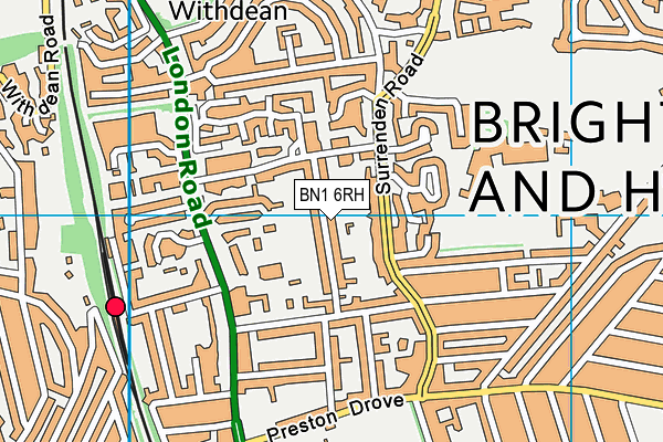 BN1 6RH map - OS VectorMap District (Ordnance Survey)