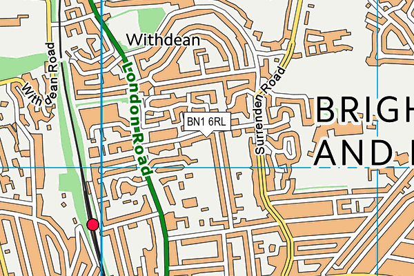 BN1 6RL map - OS VectorMap District (Ordnance Survey)