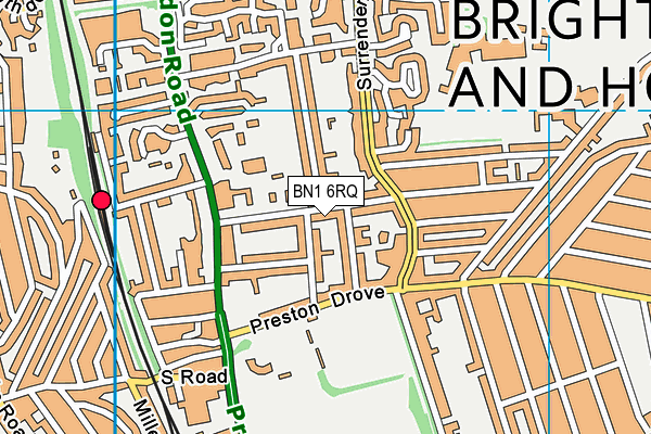 BN1 6RQ map - OS VectorMap District (Ordnance Survey)