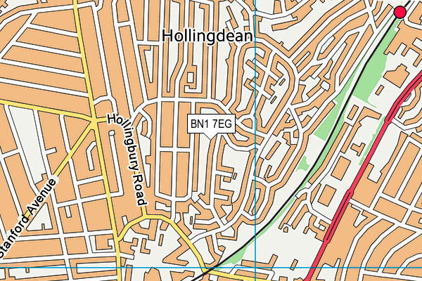 BN1 7EG map - OS VectorMap District (Ordnance Survey)