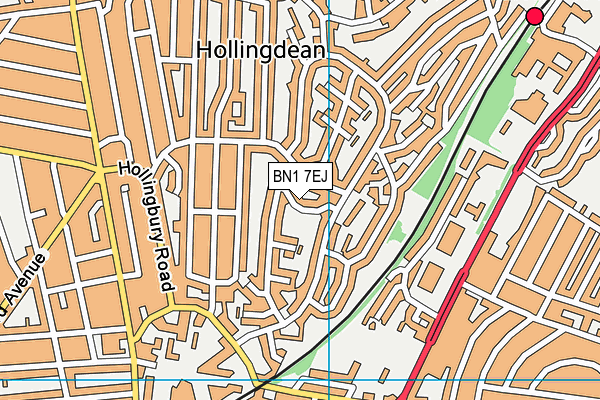 BN1 7EJ map - OS VectorMap District (Ordnance Survey)