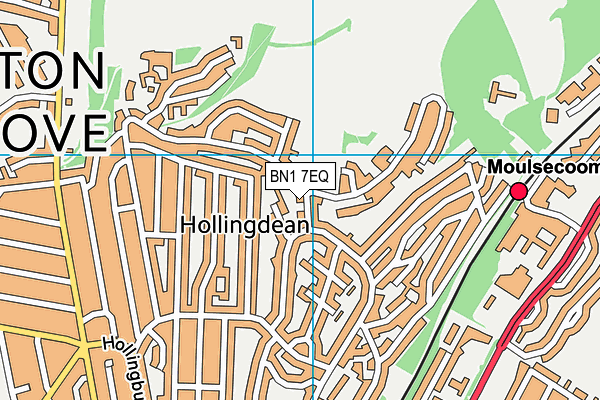 BN1 7EQ map - OS VectorMap District (Ordnance Survey)