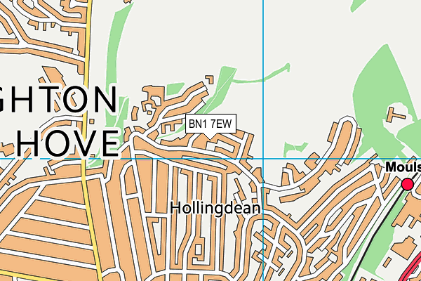 BN1 7EW map - OS VectorMap District (Ordnance Survey)