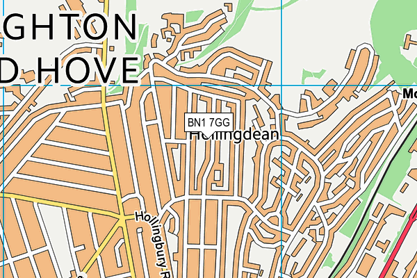 BN1 7GG map - OS VectorMap District (Ordnance Survey)