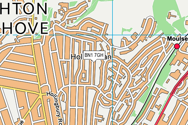 BN1 7GH map - OS VectorMap District (Ordnance Survey)