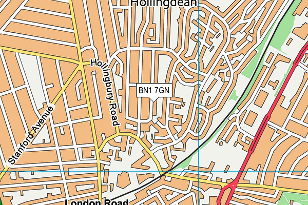 BN1 7GN map - OS VectorMap District (Ordnance Survey)
