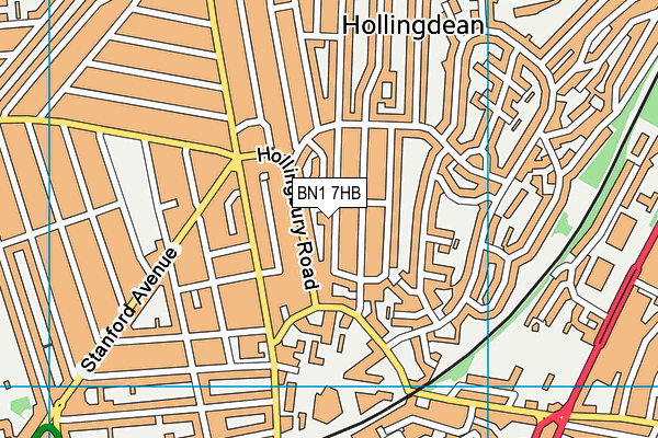 BN1 7HB map - OS VectorMap District (Ordnance Survey)