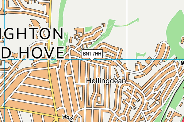 BN1 7HH map - OS VectorMap District (Ordnance Survey)
