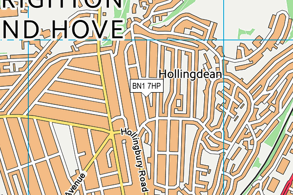 BN1 7HP map - OS VectorMap District (Ordnance Survey)