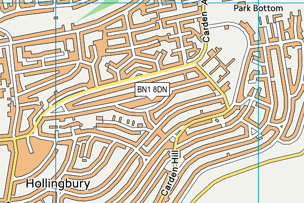 BN1 8DN map - OS VectorMap District (Ordnance Survey)
