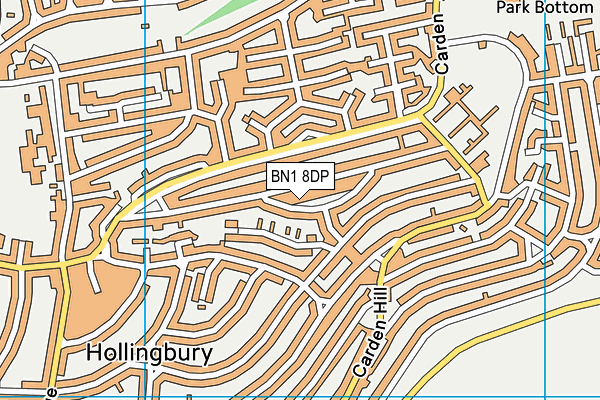 BN1 8DP map - OS VectorMap District (Ordnance Survey)