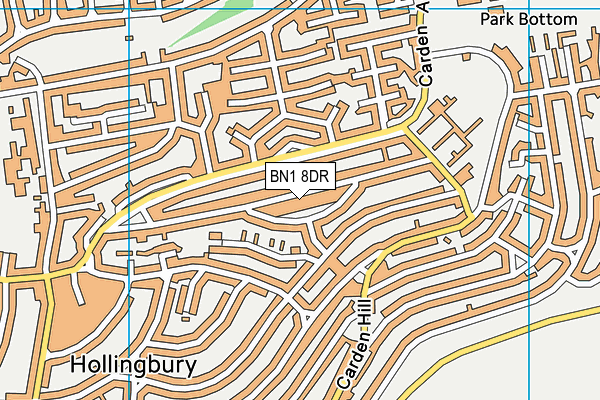 BN1 8DR map - OS VectorMap District (Ordnance Survey)