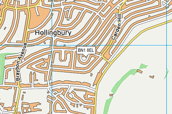 BN1 8EL map - OS VectorMap District (Ordnance Survey)