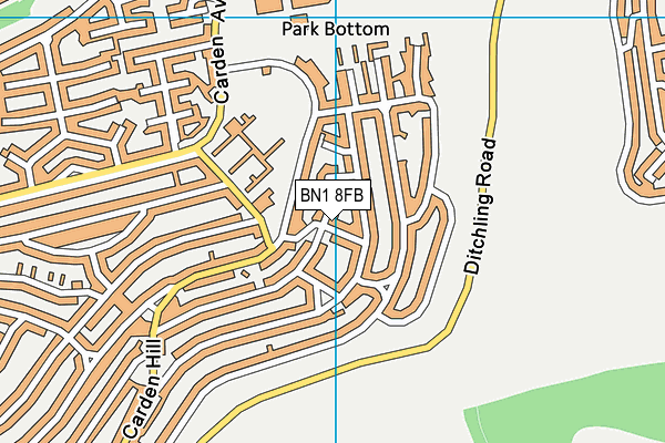BN1 8FB map - OS VectorMap District (Ordnance Survey)
