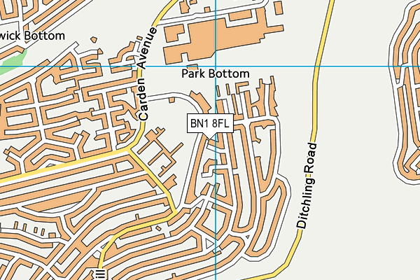 BN1 8FL map - OS VectorMap District (Ordnance Survey)