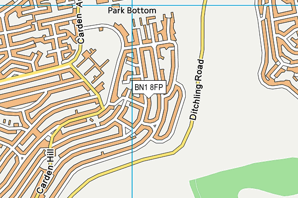 BN1 8FP map - OS VectorMap District (Ordnance Survey)
