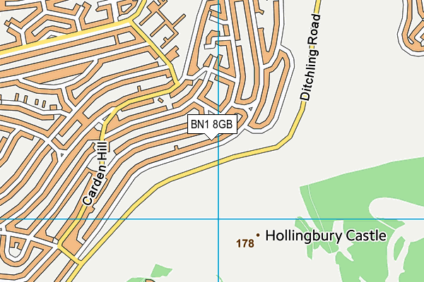 BN1 8GB map - OS VectorMap District (Ordnance Survey)