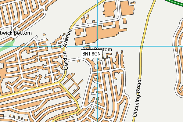 Carden Park map (BN1 8GN) - OS VectorMap District (Ordnance Survey)
