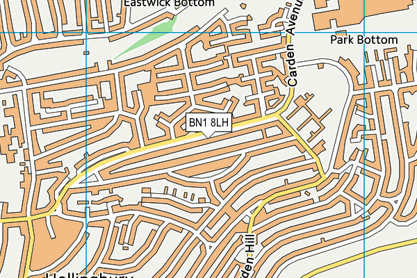 BN1 8LH map - OS VectorMap District (Ordnance Survey)