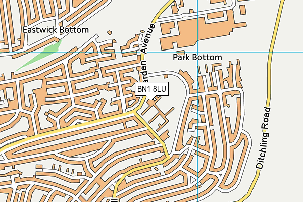 Carden Primary School map (BN1 8LU) - OS VectorMap District (Ordnance Survey)