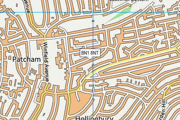 BN1 8NT map - OS VectorMap District (Ordnance Survey)