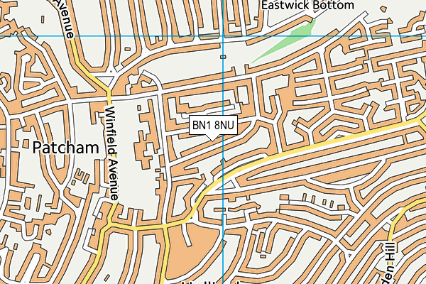 BN1 8NU map - OS VectorMap District (Ordnance Survey)