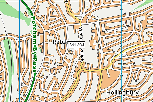 BN1 8QJ map - OS VectorMap District (Ordnance Survey)