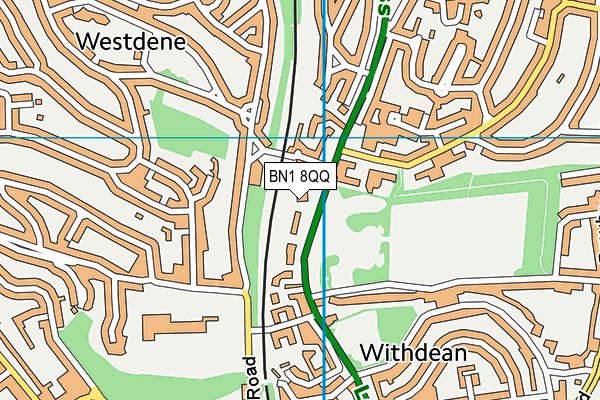 BN1 8QQ map - OS VectorMap District (Ordnance Survey)
