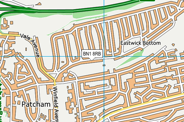 BN1 8RB map - OS VectorMap District (Ordnance Survey)